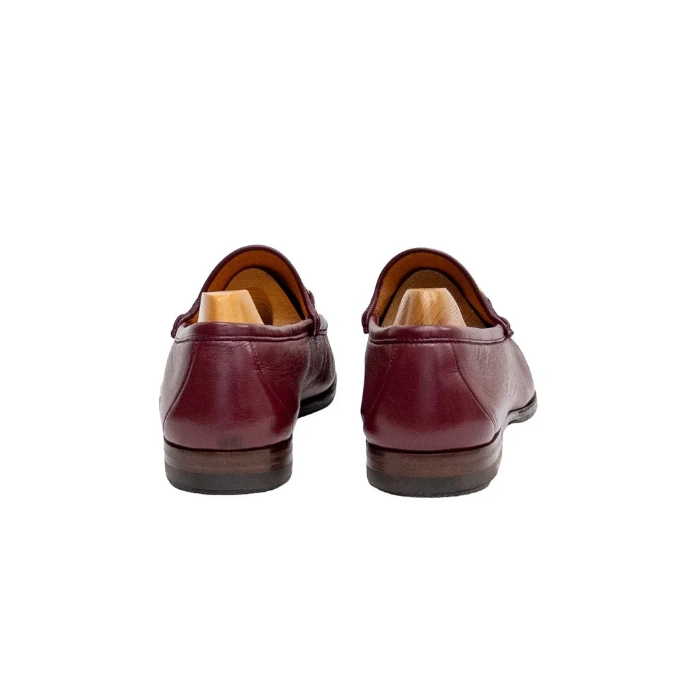 Gucci Horsebit Loafers Burgundy Leather Gold Hardware Mens UK 8.5 US 9.5